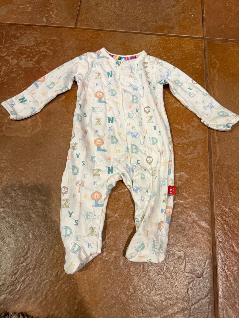 Magnetic Me Newborn Sleeper with Pastel Animal & Alphabet Print